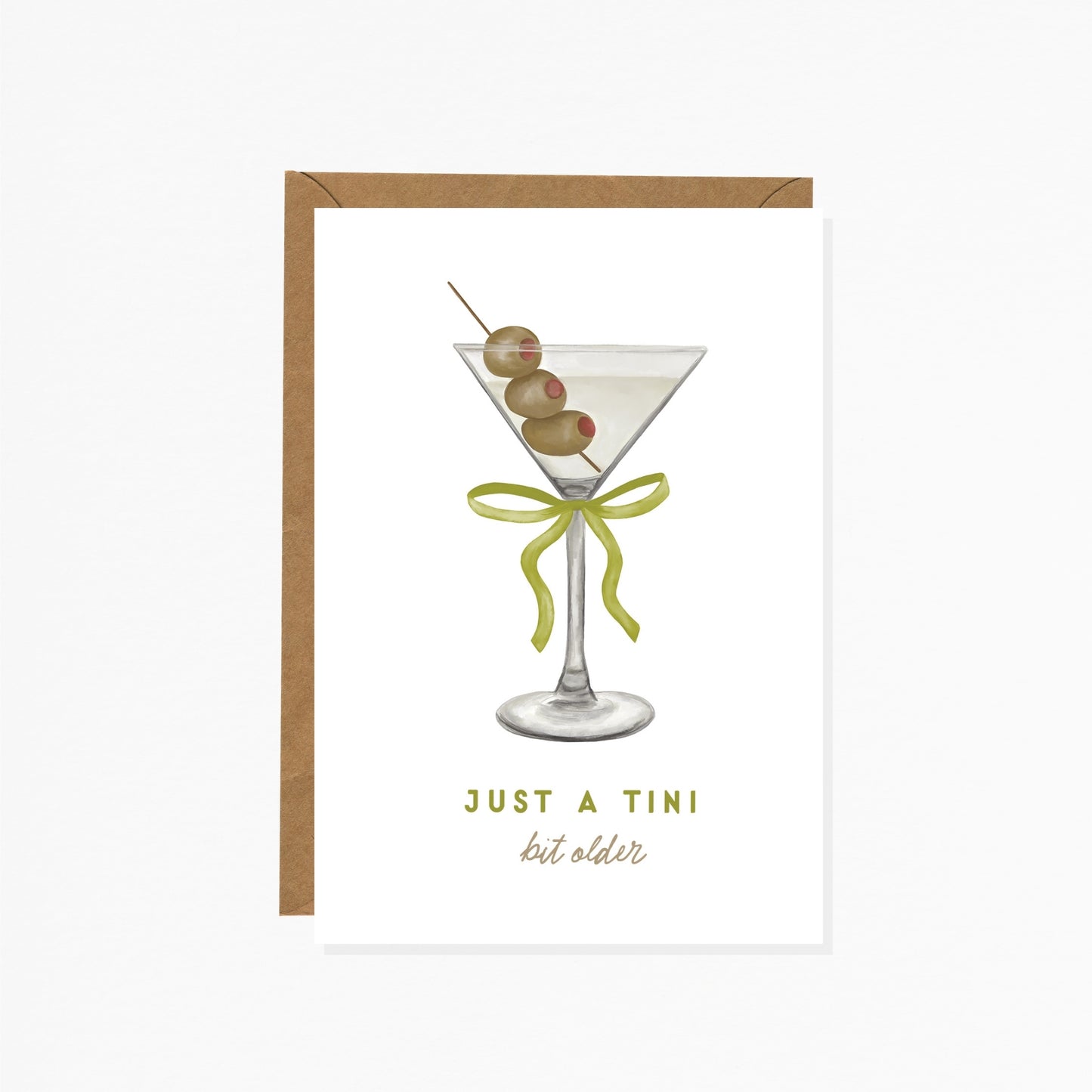 Just A Tini Bit Older | Martini Birthday Greeting Card