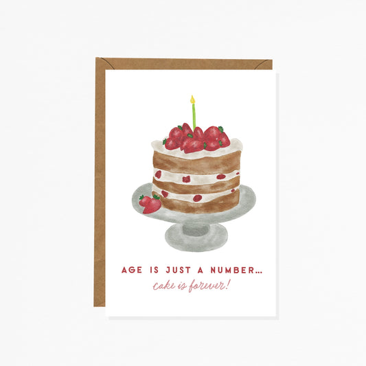 Naked Cake - Birthday Greeting Card